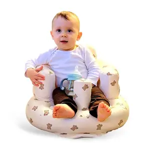 婴儿充气座椅适用于3-36个月大的婴儿，内置气泵支撑婴儿背部