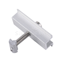 Collier de serrage central solaire personnalisable pour montage de panneaux solaires
