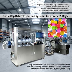 Máquina de Inspección Visual CCD Automática para Alimentación de Tapas de Botellas, Detección de Rayones, Suciedad, Cortocircuitos y Defectos de Destello - Product Image 3