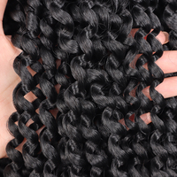 Extensions de cheveux synthétiques de 18 pouces, extensions de tresses ondulées au crochet t30