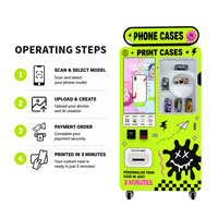 Distributeur automatique de coques de téléphone avec livraison à domicile et retrait local, facile à installer pour les salles de jeux et les boutiques de cadeaux