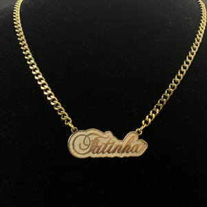 Collana con Nome Personalizzato, Placcata in Oro 18k, Incisione 3D, Regalo di Compleanno per Amici - Product Image 2