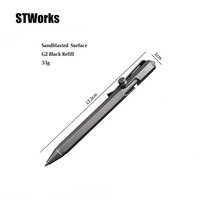 Titanium EDC Titanium Bolt Action Pen avec étui cadeau