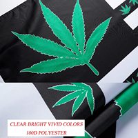 Drapeau Américain Arc-en-ciel Feuille de Cannabis Cœur Gay Pride Soutien et Étreinte Écologique Durable Bannière 3x5 pieds pour Mur Extérieur