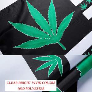 Drapeau Arc-en-ciel Feuille de Cannabis Gay Pride Cœur Soins Embrassades Arc-en-ciel Cannabis Drapeaux Américains Bannière 3x5 Pieds pour Mur <span class=keywords><strong>Extérieur</strong></span> - Product Image 2