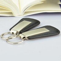 Porte-clés personnalisé en cuir PU et alliage de zinc avec logo sur mesure pour la fête des pères, cadeaux promotionnels