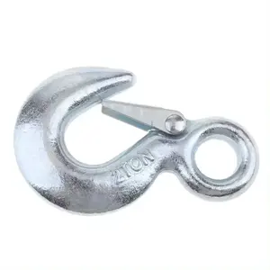 Forged Eye Hoist Hook With Safety Latch Eye Slip Hook Towing Eye Hook