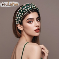YouLaPan – bandeau de mariée exquis, fait à la main, avec strass, rétro, pour femmes, accessoires pour cheveux pour banquets et soirées dansantes, YXA251