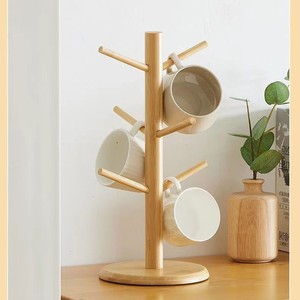 Bamboo Cup Rack With Stand Multi Functional Desk Organizer For Mug Storage And Draining - Product Image 5