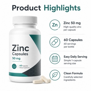 Capsules de zinc de qualité supérieure pour améliorer l'immunité, complément alimentaire pour adultes, 99 % pur, certifié GMP HACCP QS ISO, capacité de flacon personnalisable, le meilleur - Product Image 5