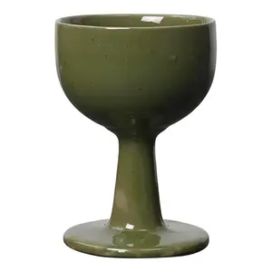 Seramik şarap bardağı, parti için yeşil porselen kupa