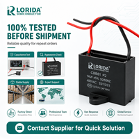Lorida Shenzhen CBB61 4.5UF 450V Air Conditioner External Fan Start 1Uf Exhaust 3 Wire Sk Sh Exhaust 400V Capacitor for Fan