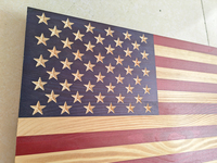 Plaque Murale Décorative Élégante en Bois Drapeau Américain pour la Maison et le Bureau, Art Déco Intérieur, Artisanat à Suspendre