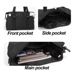 Women's Custom Large Capacity <b>Nylon</b> Gym Sports <b>Bag</b> Waterproof with Geometric Pattern Logo Travel Duffel <b>Bag</b> Factory Wholesale - Product Image 6