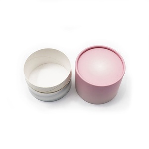 <b>Biodegradable</b> Paper Tube Empty Cosmetic Containers Silver Cardboard Round Tube for Face CreamPowder Compact Packaging - Product Image 3