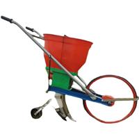 Semoir multifonctionnel pour soja, maïs, blé, arachide, millet, sésame, à entraînement par chaîne, type poussé à la main, garantie 4 ans