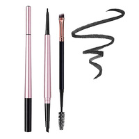 Crayon à sourcils double face waterproof 2-en-1 effet microblading 3D pour maquillage cosmétique, marque distributeur