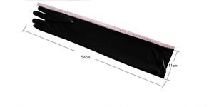 Unisex brillante metálico Spandex guantes adulto largo Halloween Navidad disfraz mano guante - Product Image 4