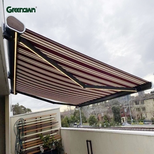 Toldos Retráctiles de Aluminio para Exteriores de <span class=keywords><strong>3x3</strong></span>, 3x4, 4x4 y 4x6, Toldos de Pared <span class=keywords><strong>con</strong></span> Casete Completo para el Hogar - Product Image 1