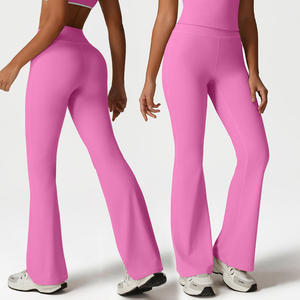 trendy women <b>flare</b> <b>yoga</b> pants soft stretchy high waist <b>leggings</b> for <b>yoga</b> pilates gym workout and casual daily wear - Product Image 1
