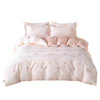 Vente en gros de draps de lit personnalisés en coton 100% - Ensemble de literie 4 pièces - Housse de couette - Taille King Size - Taille Queen Size - Taille Full - Super doux - Luxe