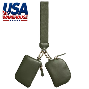 USA Oversea 2026 Portable Mini PU Wrist <b>Bag</b> Waterproof <b>Coin</b> Purse Open Unisex Fashionable Color-Matching Letter Key Storage - Product Image 1