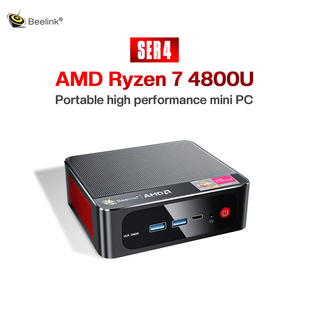 Beelink SER4 Mini PC - AMD Ryzen7 4800U with 16GB DDR4