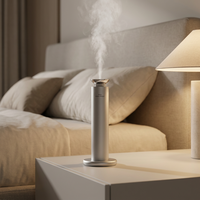 Diffuseur d'arômes intelligent en alliage d'aluminium, alimenté par USB, capacité de 100 ml, fonctionnement silencieux (35 dB), forte production de brume, télécommande complète