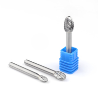 Fabricant 6.35mm 6mm 1/4 "tige solide perceuse rotative fraise rotative carbure ensemble coupe rotative lime fraises carbure de tungstène fraise