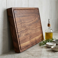 Planche à découper en bois d'acacia épais et robuste pour cuisine professionnelle et restaurant, bloc de boucher pour couper la viande