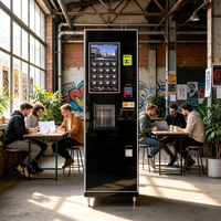 Distributeur automatique de café avec 58 variétés de boissons, grand écran tactile de 21,5 pouces avec SDK, paiement par carte de crédit et pièces, gestion à distance intelligente