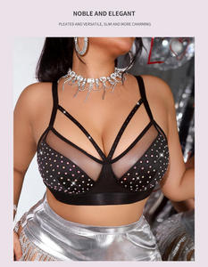 Бесшовный бюстгальтер в европейском и американском стиле с эффектом звездного сияния, тонкое кружево, для небольшой груди, с широкими бретелями, для увеличения объема - Product Image 3