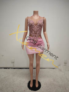 <span class=keywords><strong>Abito</strong></span> da festa in velluto aderente con strass in velluto con strass <span class=keywords><strong>abito</strong></span> da Club in velluto con strass di ottonate, - Product Image 4