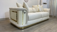 Canapé modulaire carré moderne en tissu, écologique, avec rembourrage en éponge et pieds en plastique durables, pour salon - Vente en gros directe usine