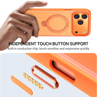 Coque de téléphone portable magnétique pivotante personnalisée de marque d'usine 18 Pro, rotation à 360°, finition mate, pour iPhone 17 18 Pro Max, avec bouton tactile