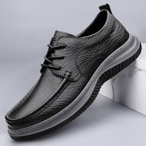 Nouveaux modèles 2025 – Chaussures bateau classiques pour hommes en cuir véritable à lacets, décontractées et habillées, avec soutien de la voûte plantaire, style espadrilles - Product Image 3