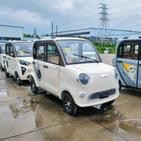 Mini-tricycle électrique à 4 portes entièrement fermé, cabine fermée, pour passagers, idéal pour les trajets quotidiens des aînés et des familles, et les courses.