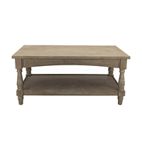 Pied en bois massif, pied en bois massif, utilisation multifonctionnelle, Table basse en marbre