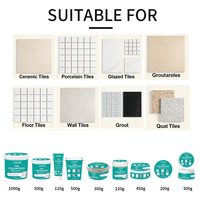 Pâte nettoyante professionnelle pour carreaux en céramique et porcelaine, dissout le calcaire et la saleté incrustée, restaure la blancheur des joints, 500g