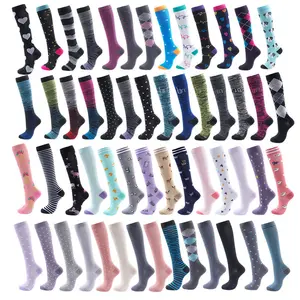 Wholesale Customized Logo Workout Knee High Socks Long Cycling Stockings for Running 20-30 mm Nurse Socks