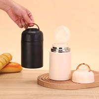 Thermos alimentaire sous vide à motif de dessin animé adorable avec cuillère intégrée, idéal pour les étudiants et les employés de bureau pour les repas quotidiens