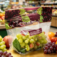 Op maat gemaakte ziplock zakken voor voedselverpakkingen, bedrukte plastic fruitverpakkingszakken voor druiven, hersluitbare ziplock zakken