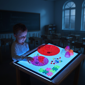 Tavolo Sensoriale LED per Aula Prescolare, Attrezzatura per Palestra Sensoriale e Disegno per Bambini dell'Asilo - Product Image 1