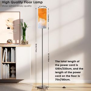 Lampe à LED sur pied moderne personnalisée avec base E26 télécommandée et abat-jour rose sans support et sans taxe - Product Image 5