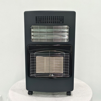 Chauffage électrique et à gaz 2-en-1 avec télécommande, ventilateur intégré, portable, autonome, pour usage domestique, 3 brûleurs GPL