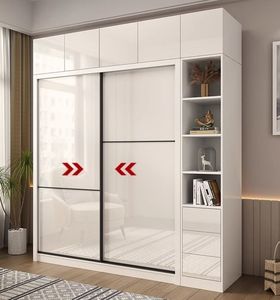 Mobili per camera da letto moderni di lusso in legno di Teak massello armadio armadio portaoggetti mobili per la casa vestiti organizzatore - Product Image 1