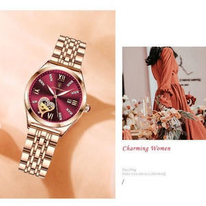 Relojes POEDAGAR para Mujer, Reloj de Pulsera de Cuarzo a Prueba de Agua, de Acero Inoxidable Color Oro Rosa, Regalo para Novia - Product Image 6