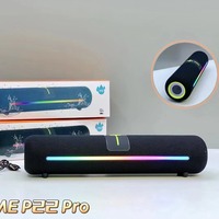 Barre de son portable P22 Pro pour 5.3 haut-parleurs, double haut-parleur haute puissance, lumière RGB, véritable stéréo, basses profondes, étanche IPX4