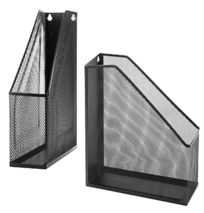 Organizador de Escritorio de Malla Metálica, para Montar en la Pared o de Pie, Porta Documentos, Revistas y Archivos, para Oficina, Hogar y Escuela, Color Negro - Product Image 3