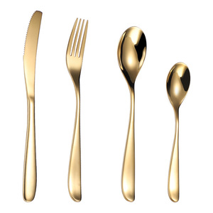 Set di posate in acciaio inossidabile con manico spesso quadrato, forchetta, coltello, cucchiaio, cucchiaino da tè, forchettina da tè, servizio completo per la tavola - Product Image 6